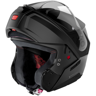 Nolan N90-3 06 Classic N-Com Modular Flip-Up Helmet Flat Black (Image 2) - ThrottleChimp