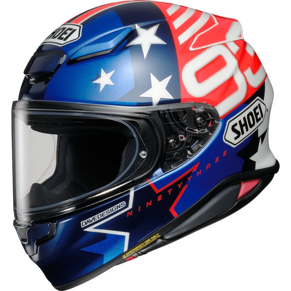 Shoei NXR2 Marquez American Spirit Full Face Helmet Blue - ThrottleChimp