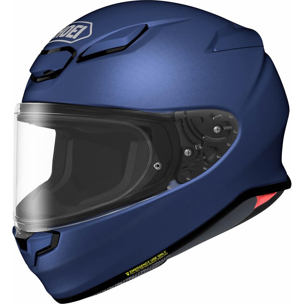 Shoei NXR2 Plain Full Face Helmet Matt Blue Metallic FREE 1 YEAR Returns, FREE UK Delivery | ThrottleChimp