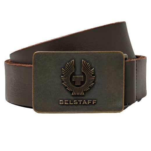 Belstaff Phoenix Leather Belt Dark Brown - ThrottleChimp