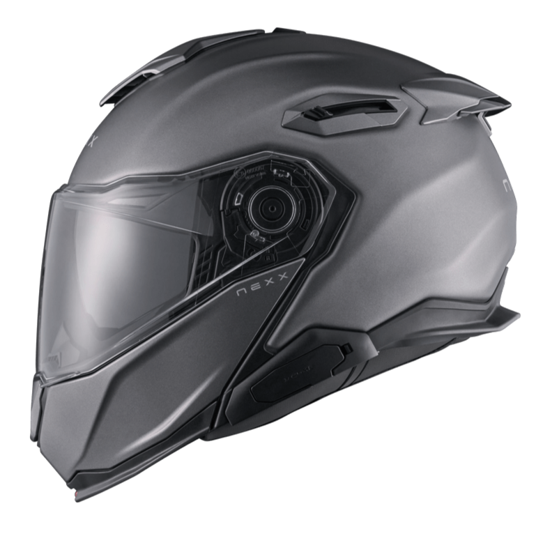 Nexx X.Lifetour Plain Flip Up Helmet Matt Titanium FREE 1 YEAR Returns, FREE UK Delivery | ThrottleChimp