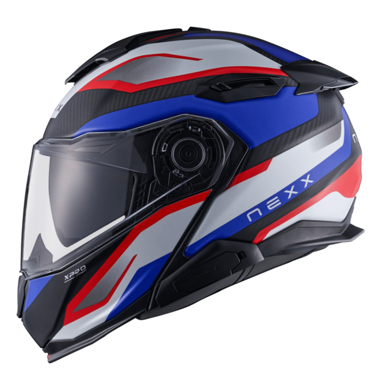 Nexx X.Lifetour Pro Mile Flip Up Helmet Matt Blue / Red FREE 1 YEAR Returns, FREE UK Delivery | ThrottleChimp