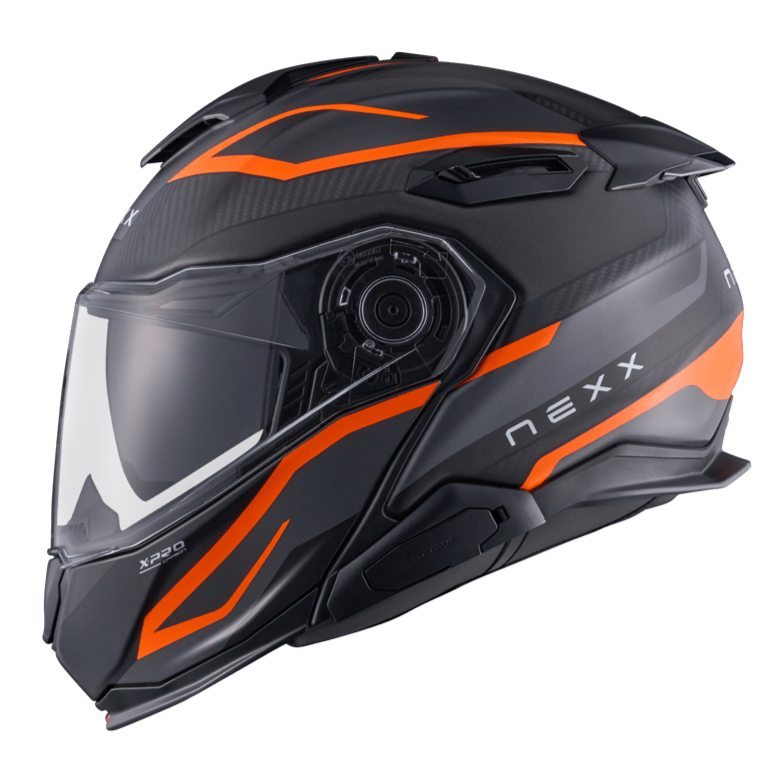 Nexx X.Lifetour Pro Mile Flip Up Helmet Matt Orange / Grey FREE 1 YEAR Returns, FREE UK Delivery | ThrottleChimp