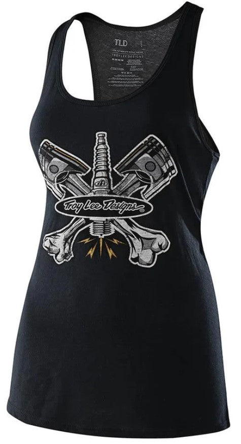 Troy Lee Designs Pistonbone Ladies Tank Vintage Black FREE 1 YEAR Returns, FREE UK Delivery | ThrottleChimp