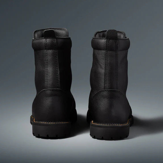 Belstaff Resolve Short Leather Boots Black (Image 3) - ThrottleChimp