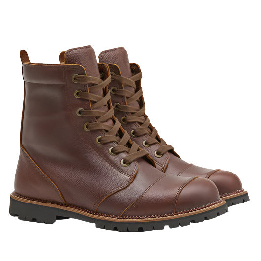 Belstaff Resolve Short Leather Boots Brown FREE 1 YEAR Returns, FREE UK Delivery | ThrottleChimp