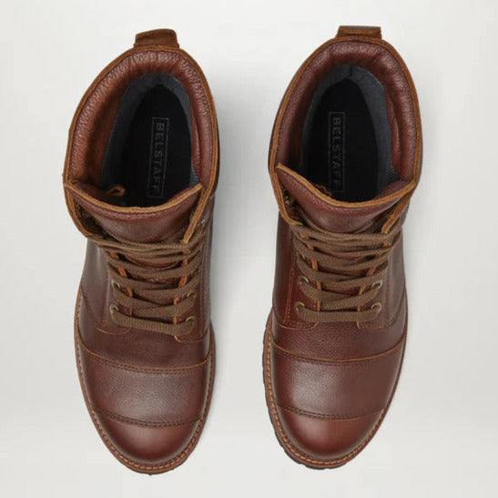 Belstaff Resolve Short Leather Boots Brown (Image 6) - ThrottleChimp