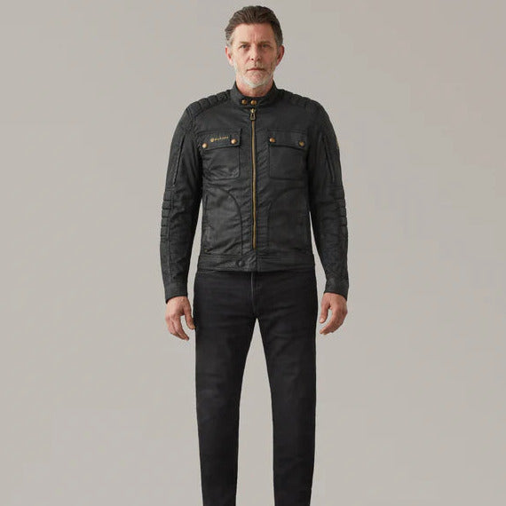 Belstaff Roberts 2.0 Technical Waxed Cotton Jacket Black (Image 3) - ThrottleChimp