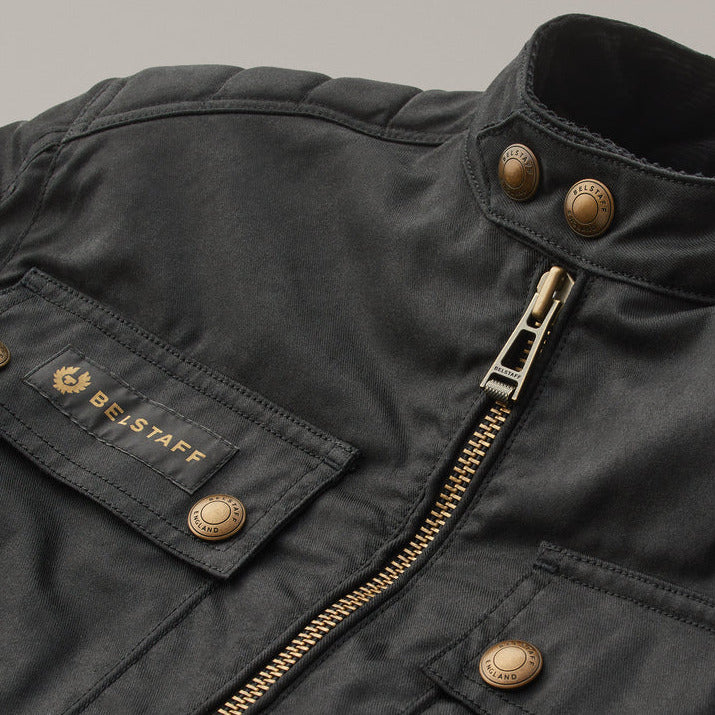 Belstaff Roberts 2.0 Technical Waxed Cotton Jacket Black (Image 8) - ThrottleChimp