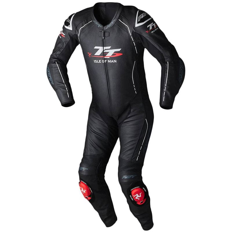 RST S1 CE Leather Suit IOM Logo / Black / White - ThrottleChimp