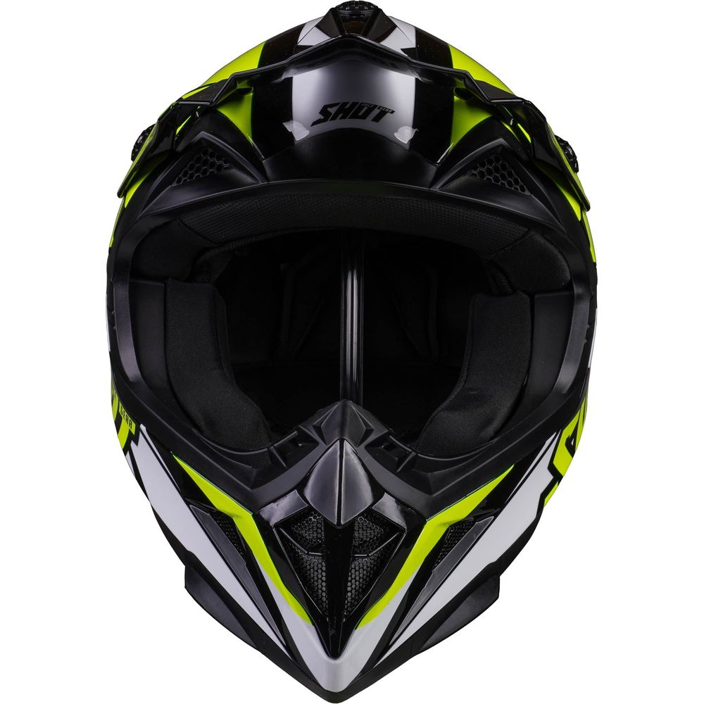 Shot Pulse MX Helmet Revenge Black / Neon Yellow / Glossy White (Image 8) - ThrottleChimp