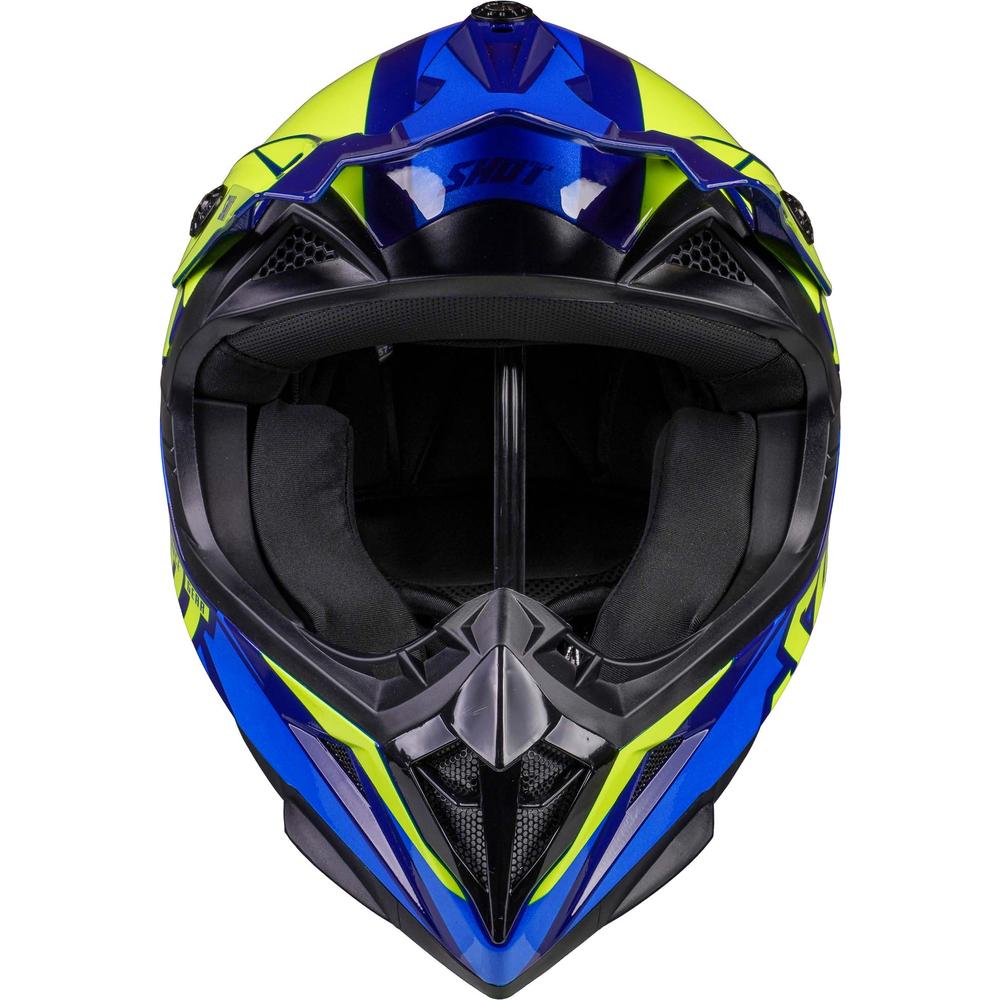 Shot Pulse MX Helmet Revenge Navy / Neon Yellow / Glossy Blue (Image 8) - ThrottleChimp