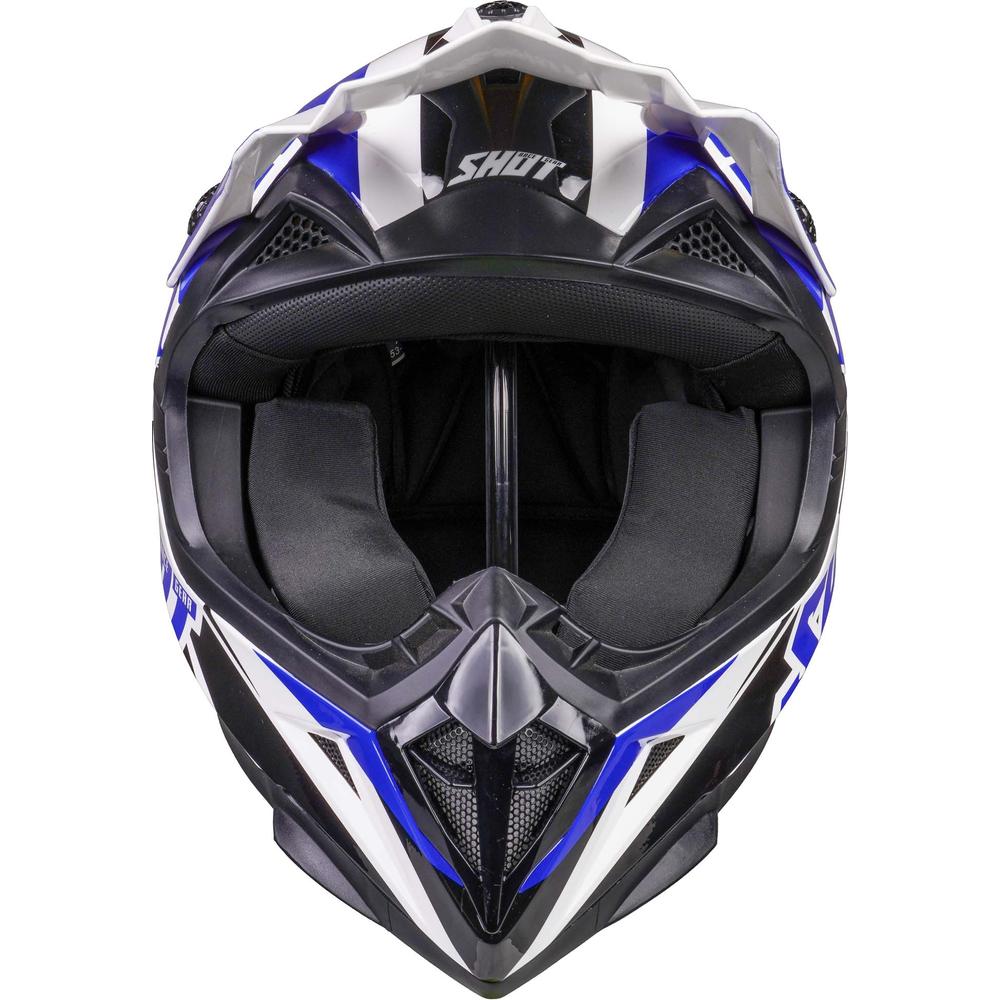 Shot Pulse MX Helmet Revenge White / Blue / Glossy Black (Image 8) - ThrottleChimp