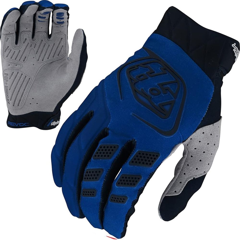 Troy Lee Designs Revox Textile Gloves Blue - ThrottleChimp