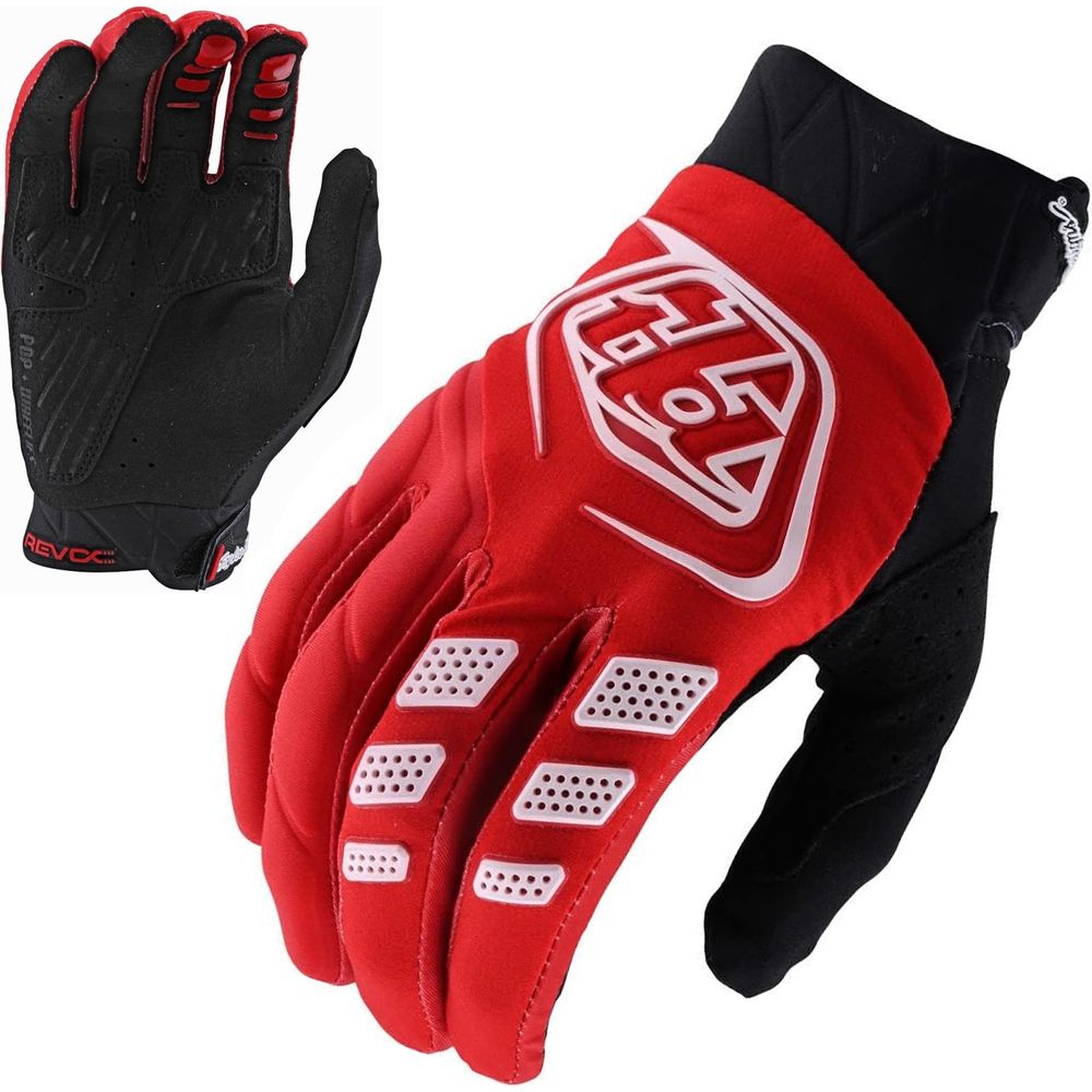 Troy Lee Designs Revox Textile Gloves Red - ThrottleChimp