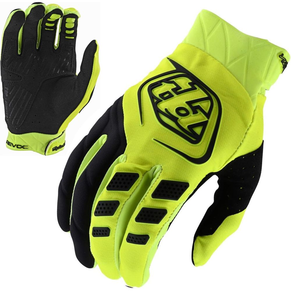 Troy Lee Designs Revox Textile Gloves Fluo Yellow - ThrottleChimp