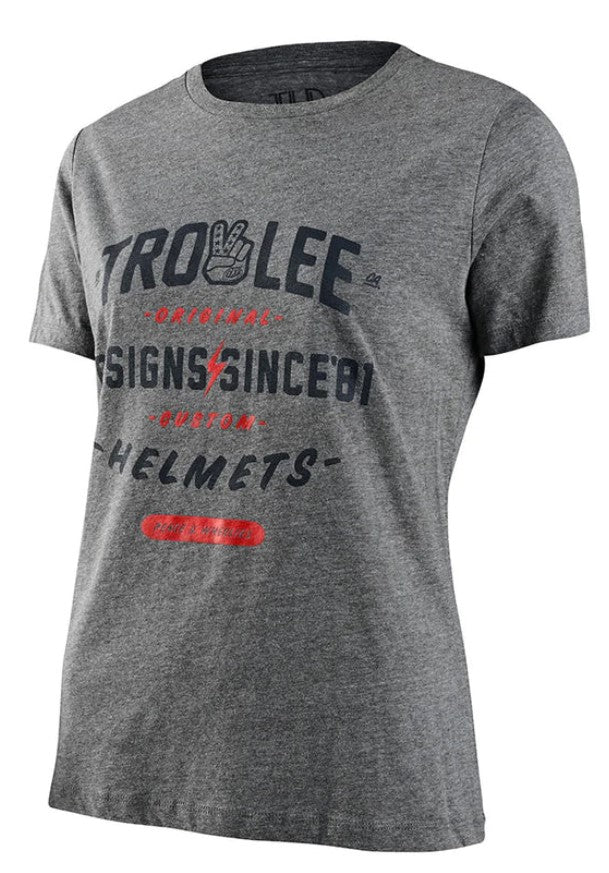 Troy Lee Designs Roll Out Ladies Short Sleeves T-Shirt Deep Heather FREE 1 YEAR Returns, FREE UK Delivery | ThrottleChimp