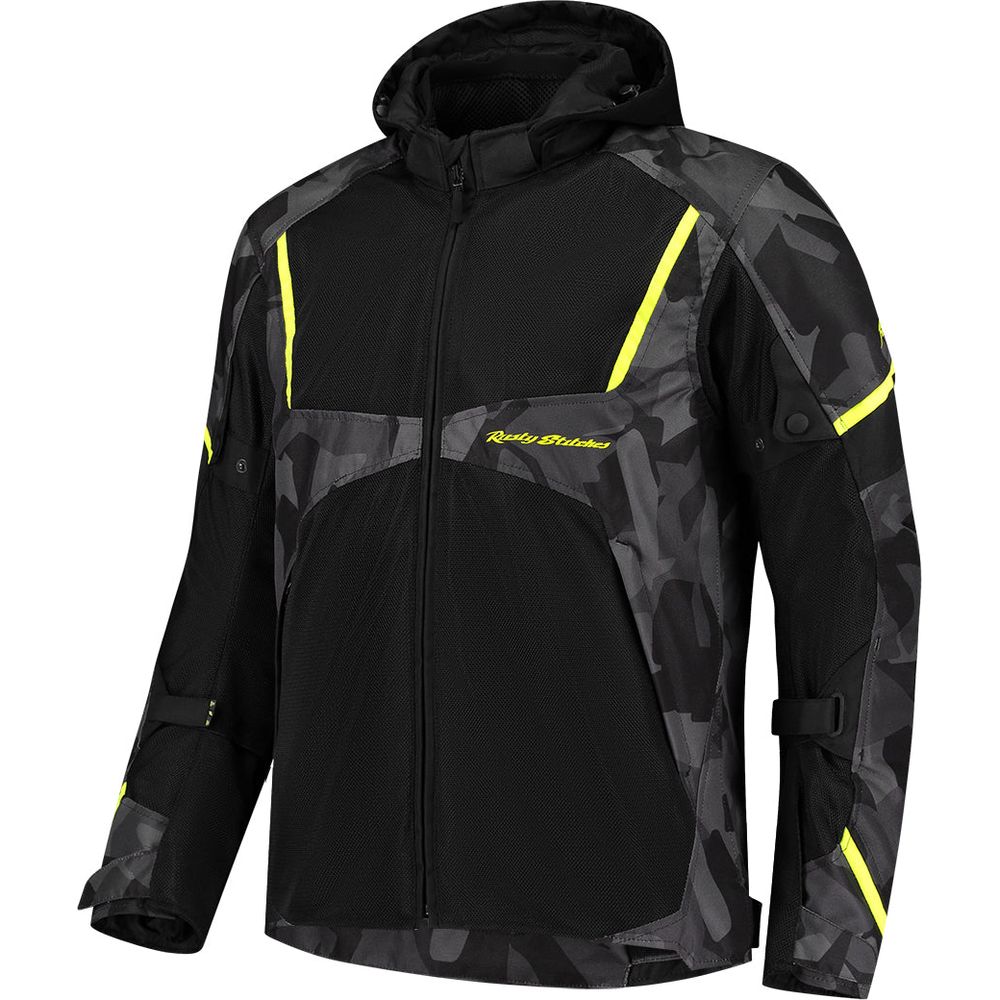 Rusty Stitches Carlo Jacket Black / Camo / Fluo Yellow