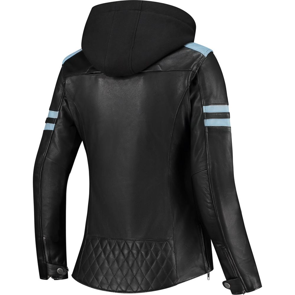 Rusty Stitches Joyce Hooded V2 Ladies Jacket Black / Baby Blue