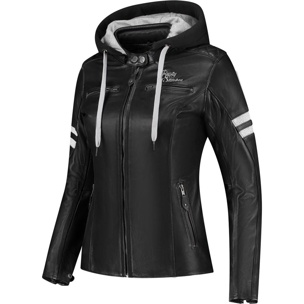 Rusty Stitches Joyce Hooded V2 Ladies Jacket Black / White