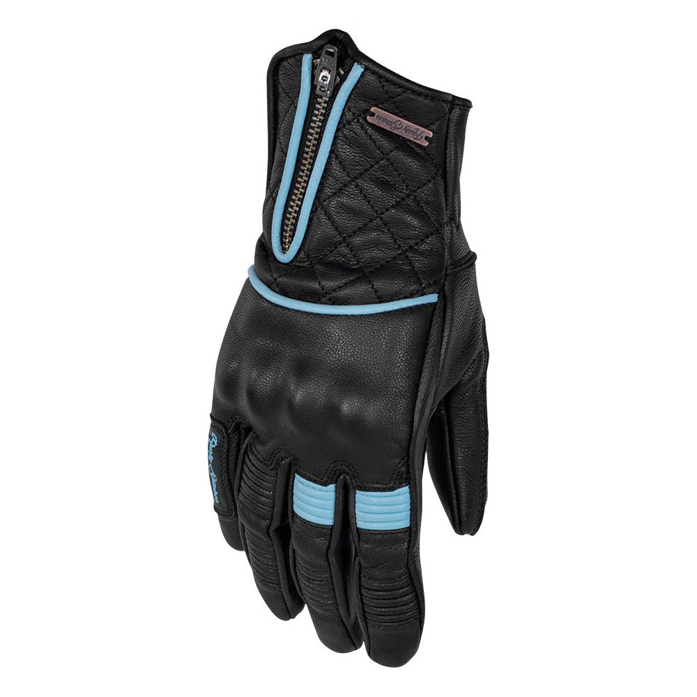 Rusty Stitches Lilly Ladies Gloves Black / Pastel Blue