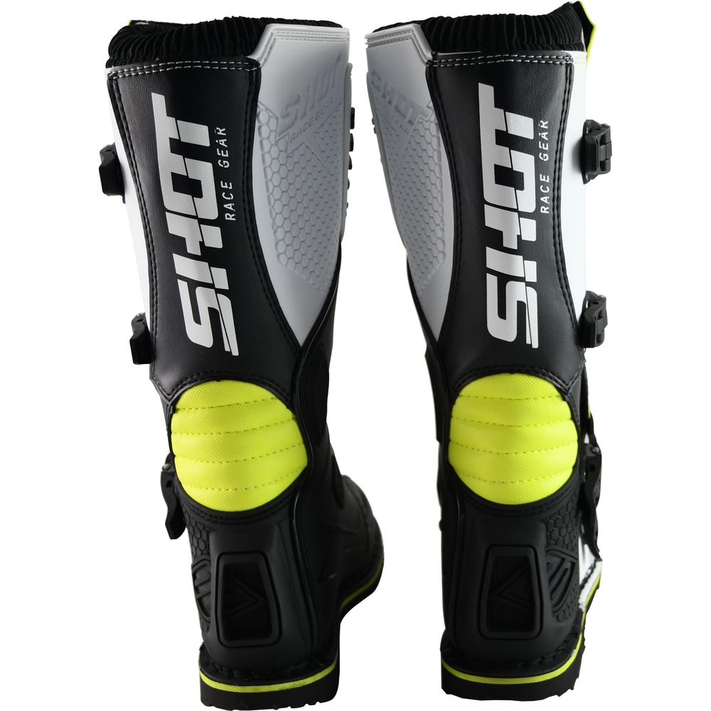 Shot X10 2.0 MX Boots Black / White / Yellow (Image 5) - ThrottleChimp