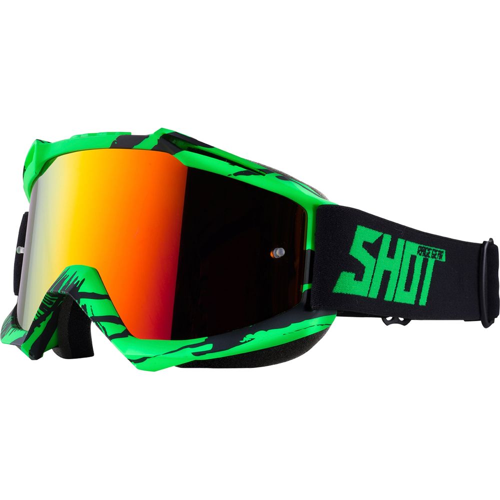 Shot Iris Recall MX Goggles Matt Neon Green - ThrottleChimp