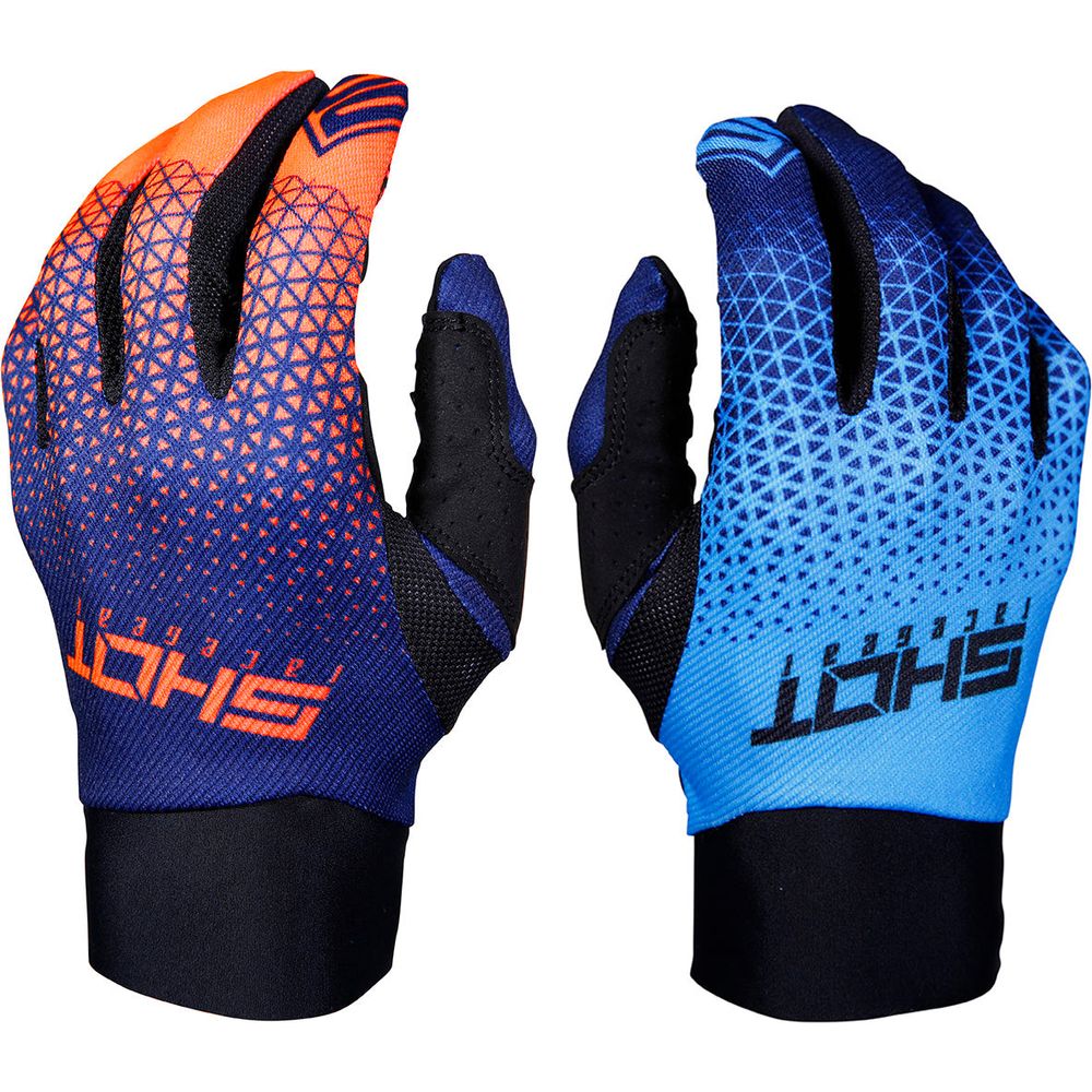 Shot Aerolite Delta Gloves Blue / Neon Orange - ThrottleChimp