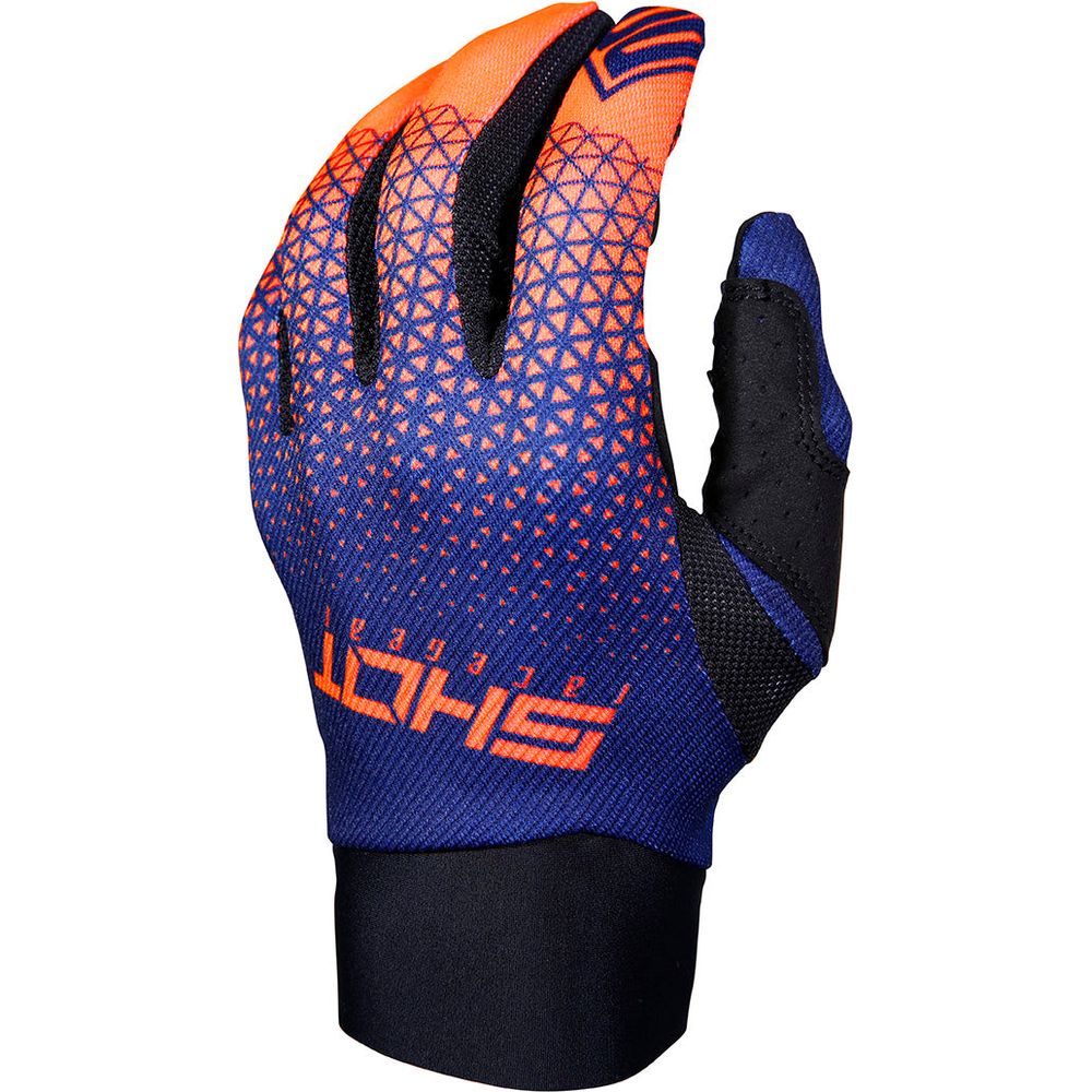 Shot Aerolite Delta Gloves Blue / Neon Orange (Image 2) - ThrottleChimp