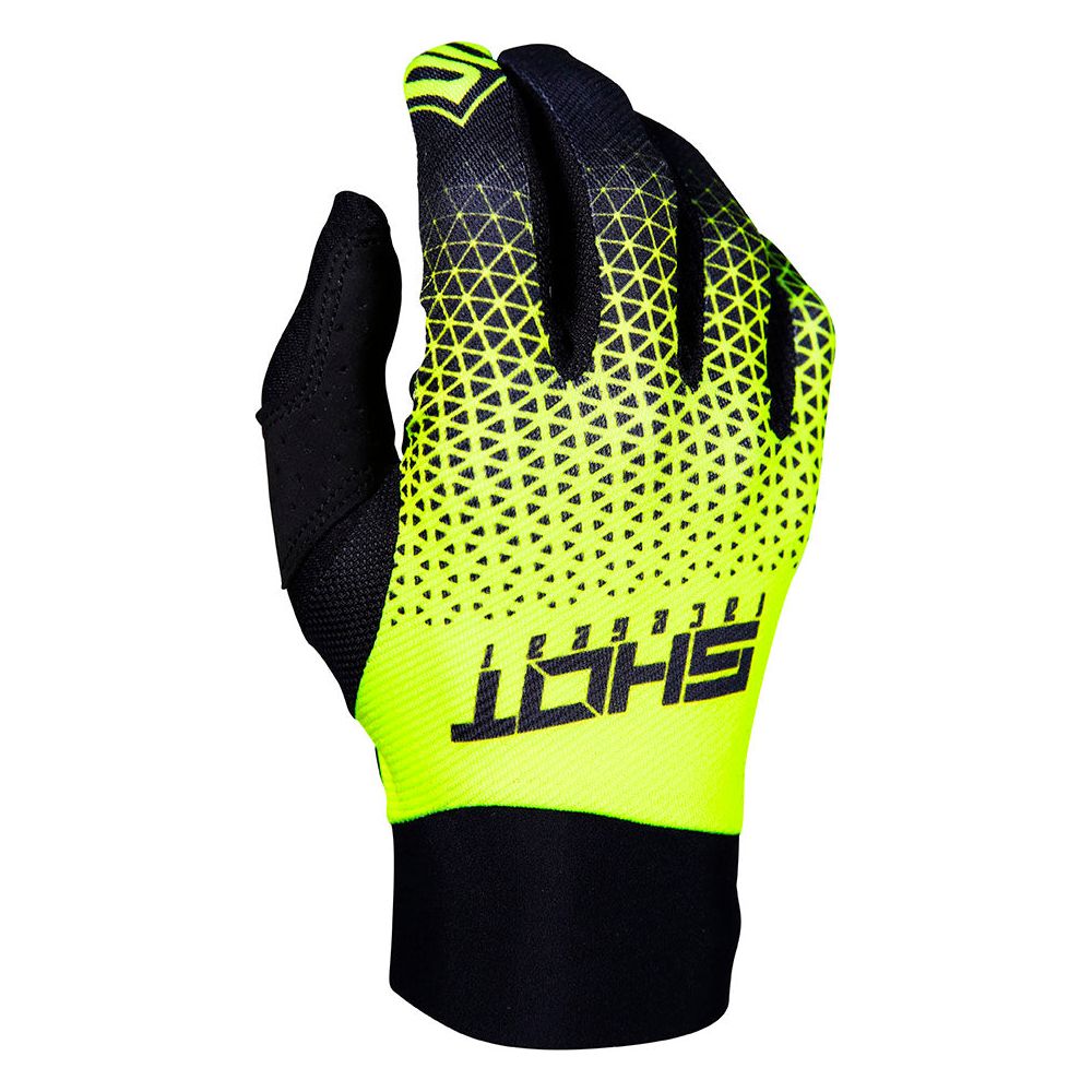 Shot Aerolite Delta Gloves Grey / Neon Yellow (Image 3) - ThrottleChimp