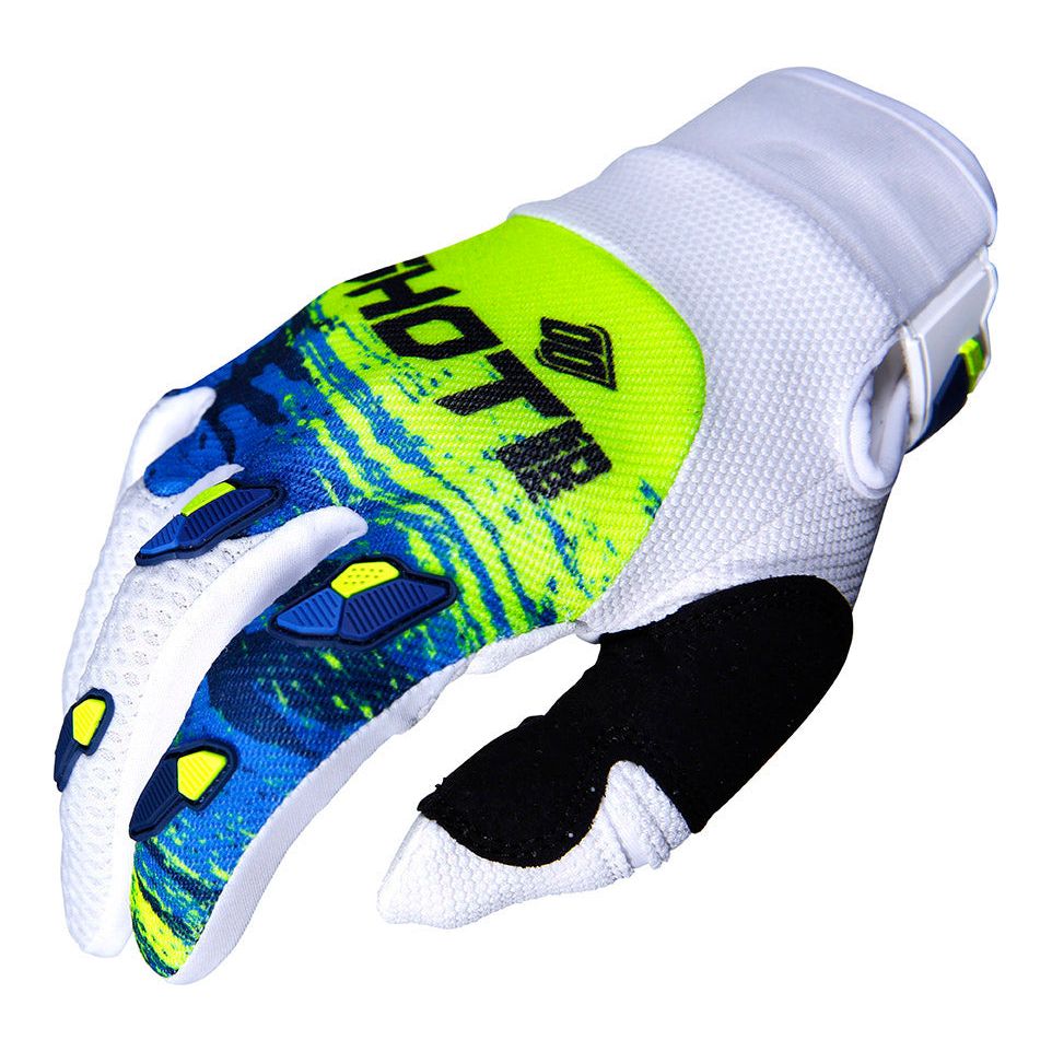 Shot Contact Counter Gloves Blue / Neon Yellow - ThrottleChimp