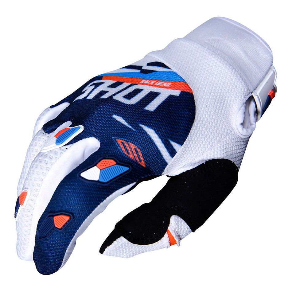 Shot Contact Gloves Score Blue / Neon Orange - ThrottleChimp