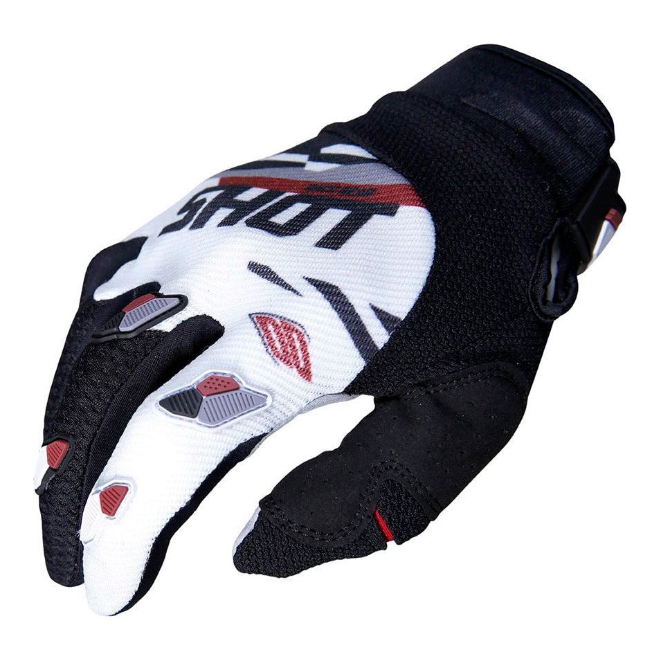 Shot Contact Gloves Score Grey / Burgundy - ThrottleChimp