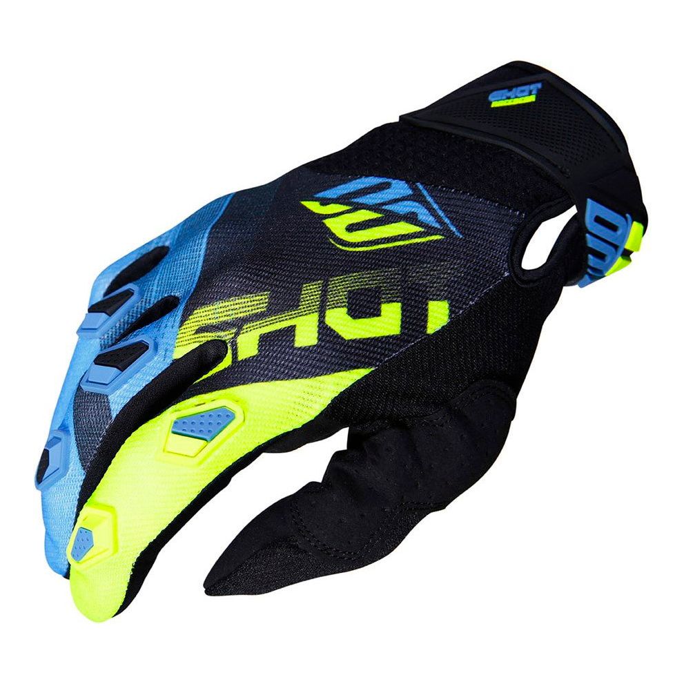 Shot Devo Ultimate Gloves Blue / Neon Yellow - ThrottleChimp