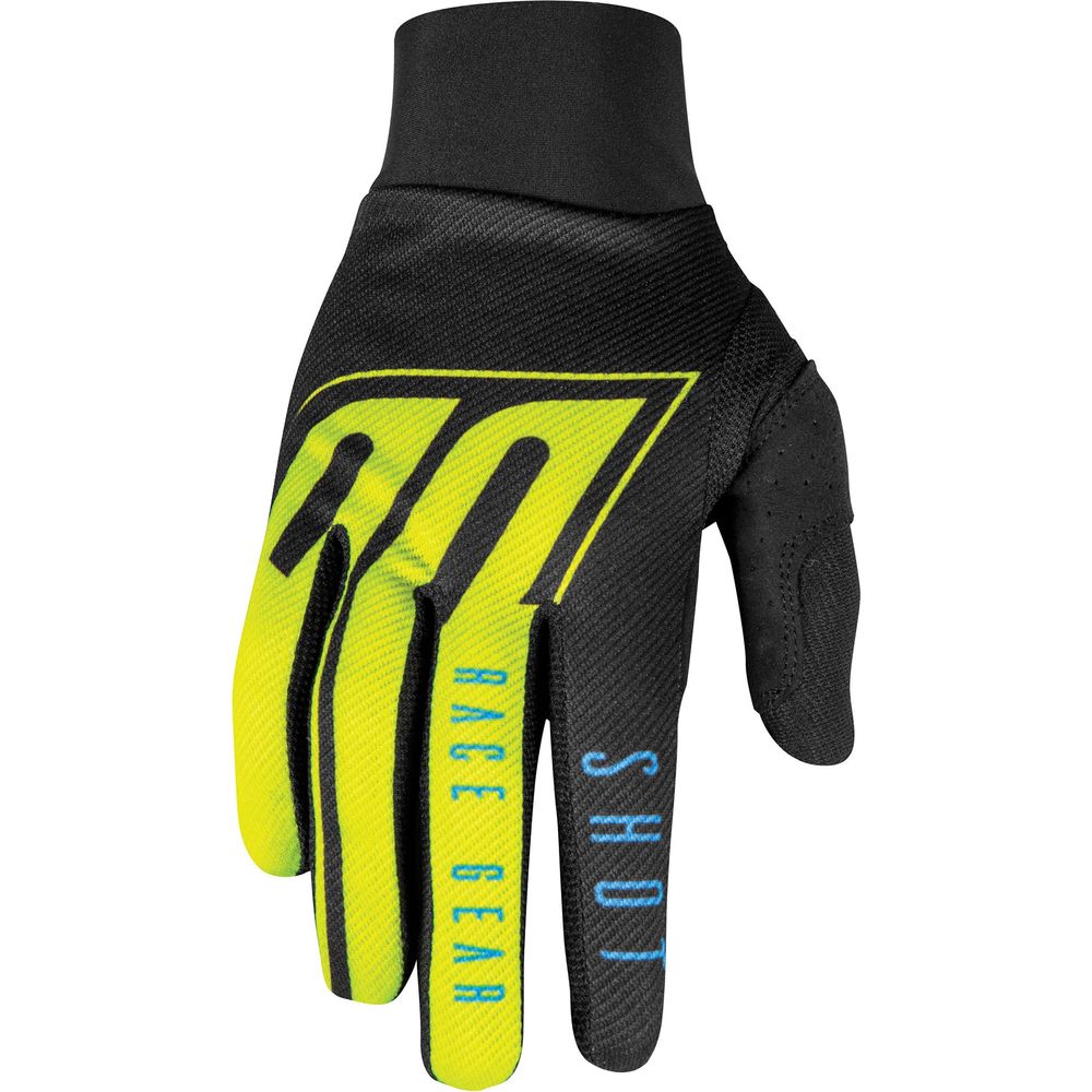 Shot Aerolite Gloves Blue / Neon Yellow - ThrottleChimp