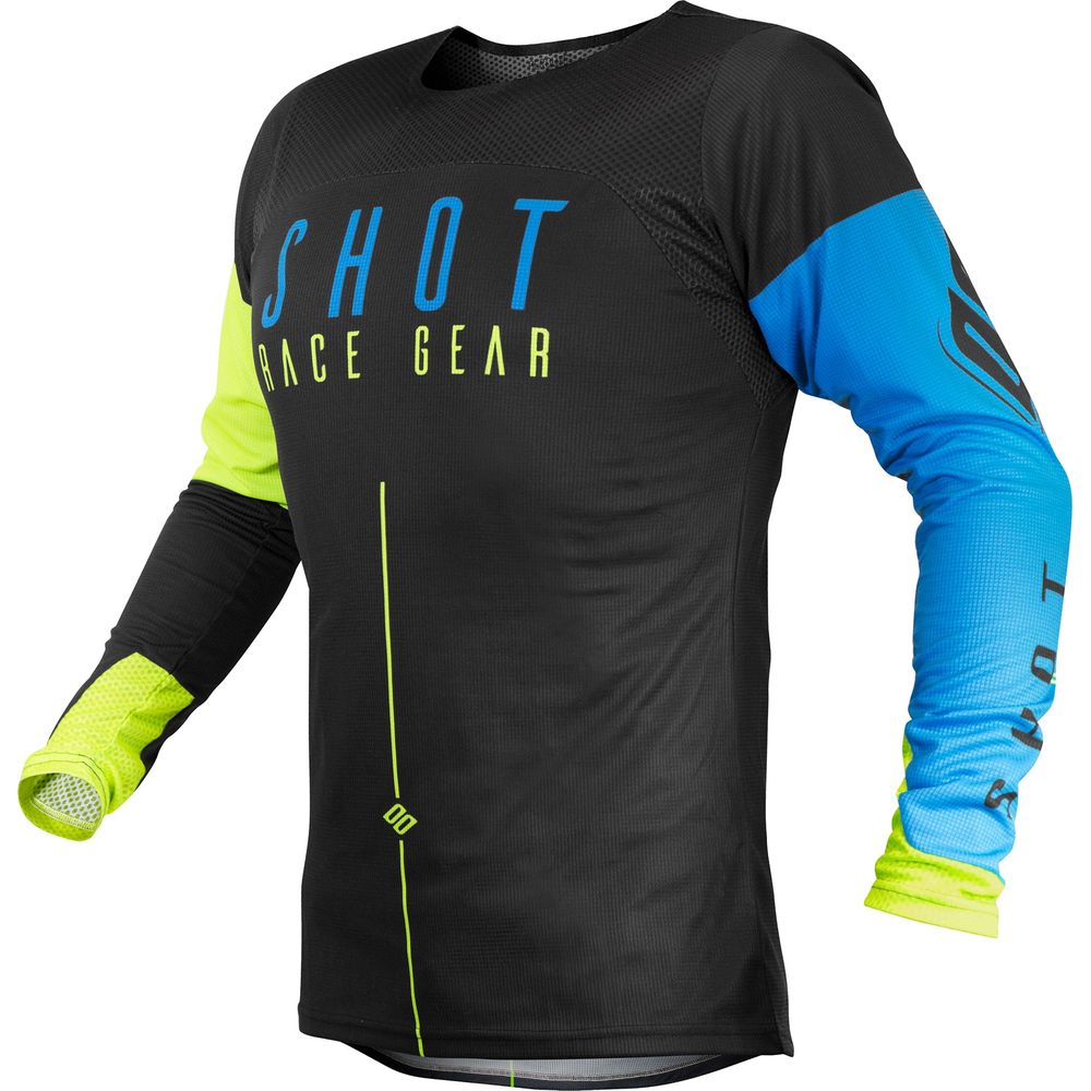 Shot Aerolite MX Jersey Alpha Blue / Neon Yellow - ThrottleChimp