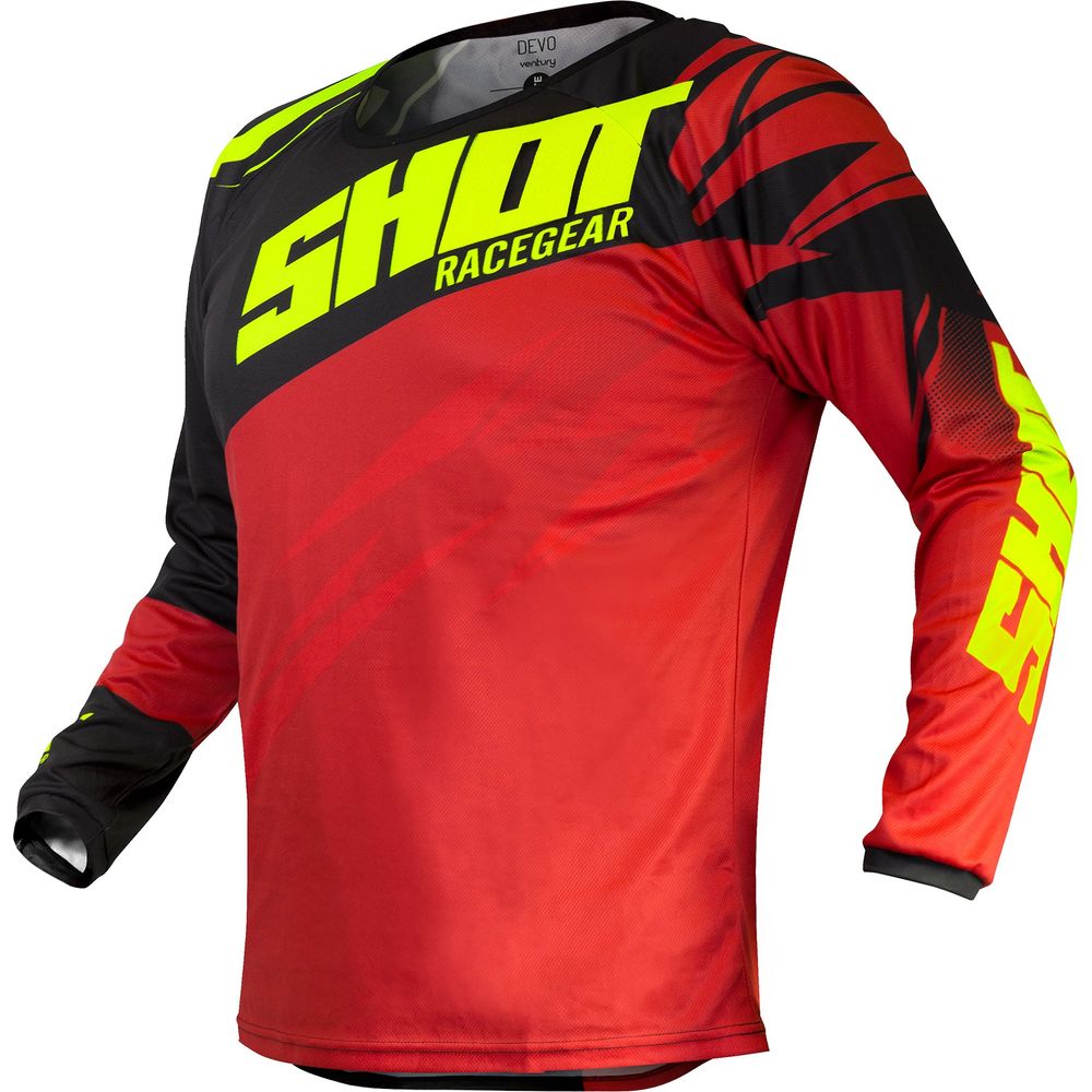 Shot Devo MX Jersey Ventury Red / Neon Yellow - ThrottleChimp