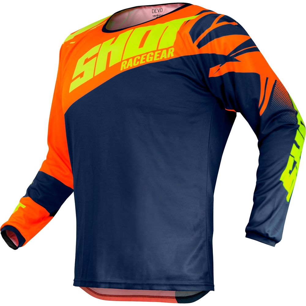 Shot Devo Kids MX Jersey Ventury Neon Orange / Neon Yellow - ThrottleChimp