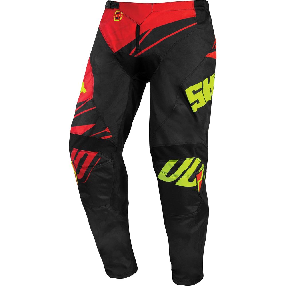 Shot Devo MX Trouser Ventury Red / Neon Yellow - ThrottleChimp