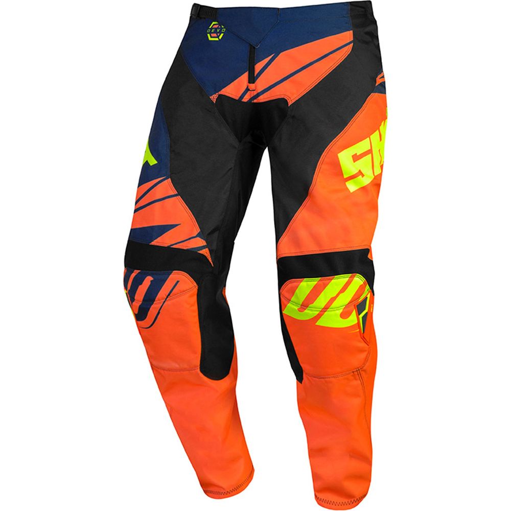 Shot Devo Kids MX Trouser Ventury Neon Orange / Neon Yellow - ThrottleChimp