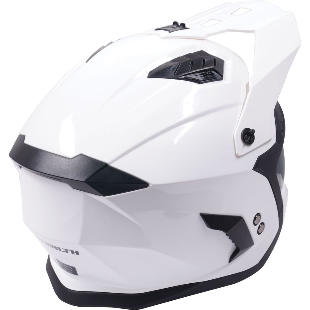 Stealth Fighter Multi Function Convertible Helmet Gloss White (Image 6) - ThrottleChimp