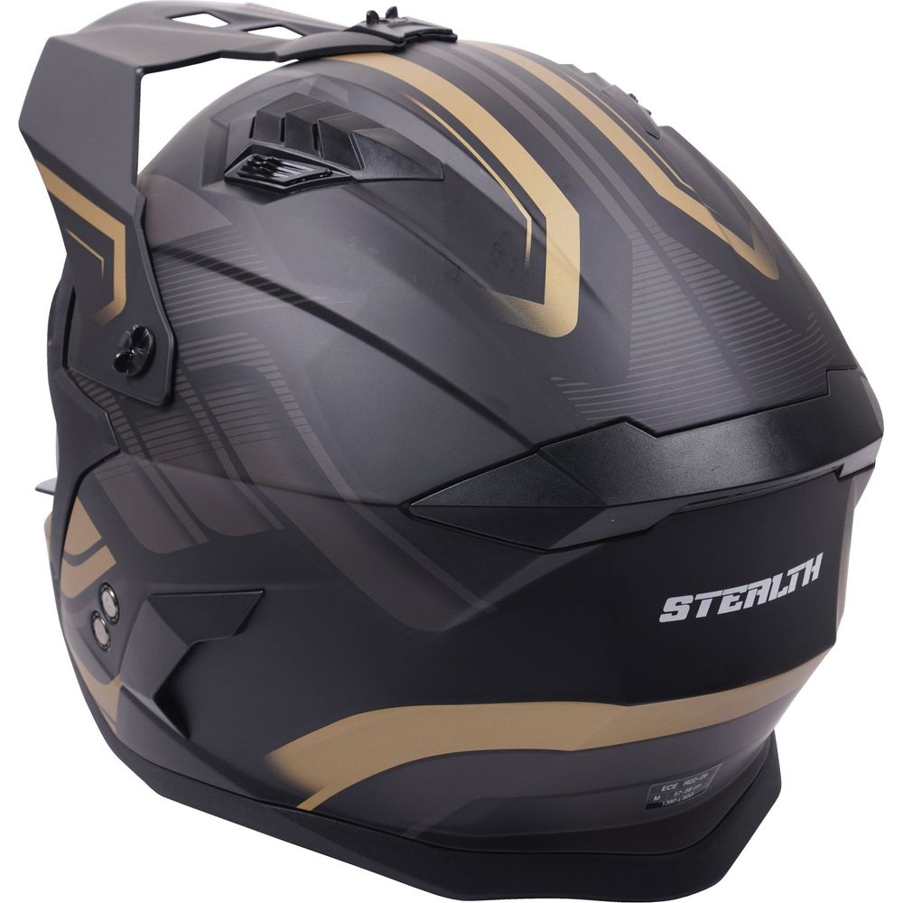 Stealth Fighter Multi Function Convertible Helmet Graphic Orbit Black / Matt Gold (Image 5) - ThrottleChimp