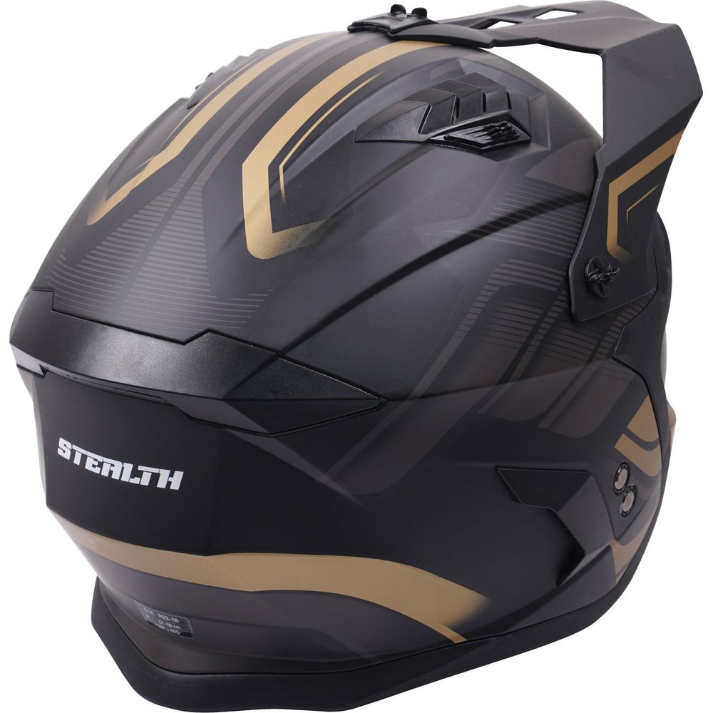 Stealth Fighter Multi Function Convertible Helmet Graphic Orbit Black / Matt Gold (Image 6) - ThrottleChimp