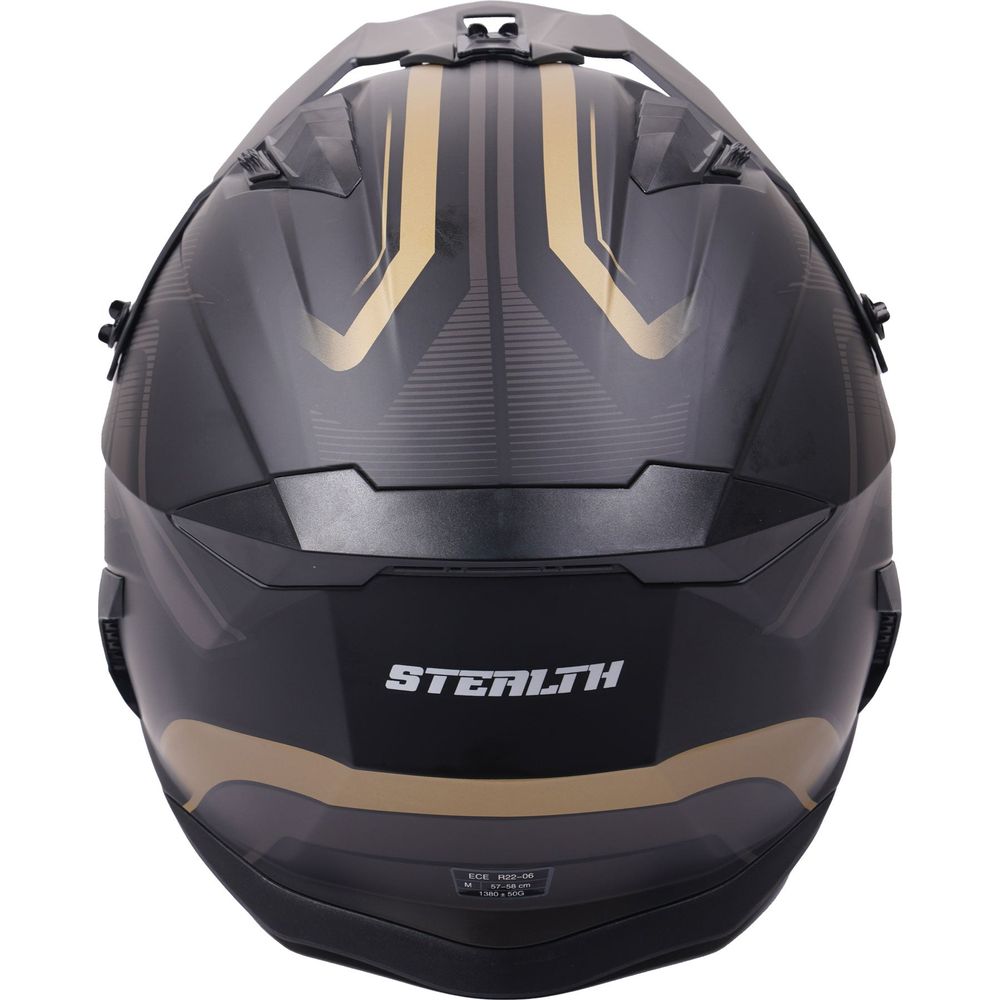 Stealth Fighter Multi Function Convertible Helmet Graphic Orbit Black / Matt Gold (Image 7) - ThrottleChimp