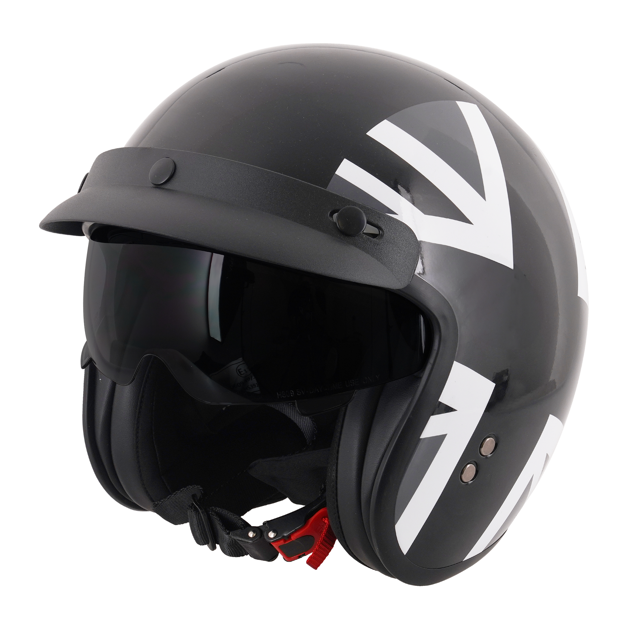 Stealth HS391 Open Face Helmet With Peak Mono Jack FREE 1 YEAR Returns, FREE UK Delivery | ThrottleChimp