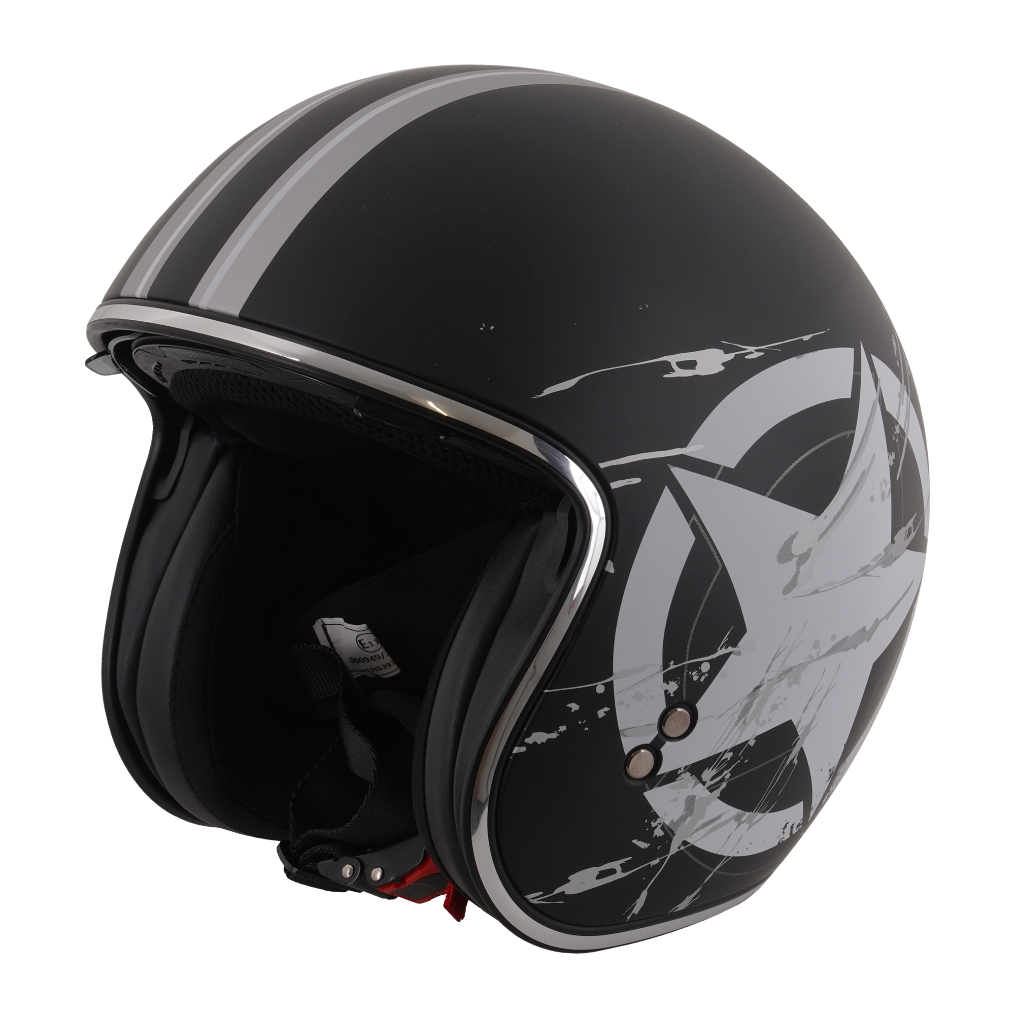 Stealth HS391 Open Face Helmet Star Rider FREE 1 YEAR Returns, FREE UK Delivery | ThrottleChimp