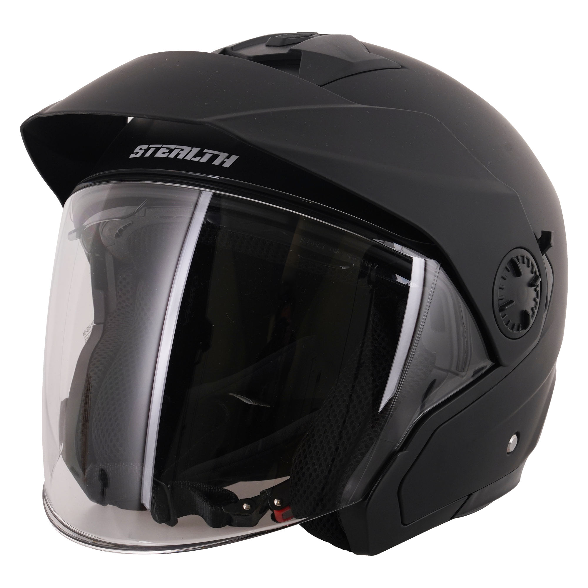 Stealth HS310 Metro Open Face Helmet Matt Black FREE 1 YEAR Returns, FREE UK Delivery | ThrottleChimp