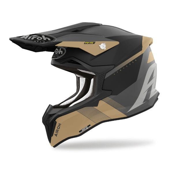 Airoh Strycker Blazer MX Helmet Matt Gold FREE 1 YEAR Returns, FREE UK Delivery | ThrottleChimp