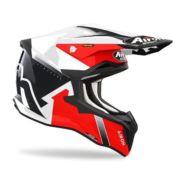 Airoh Strycker Blazer MX Helmet Gloss Red FREE 1 YEAR Returns, FREE UK Delivery | ThrottleChimp