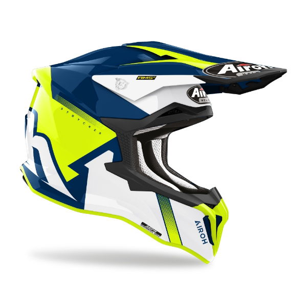 Airoh Strycker Blazer MX Helmet Gloss Yellow FREE 1 YEAR Returns, FREE UK Delivery | ThrottleChimp